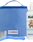 Slicker Brush & Detangler Spray Bundle & Dog Grooming Bag