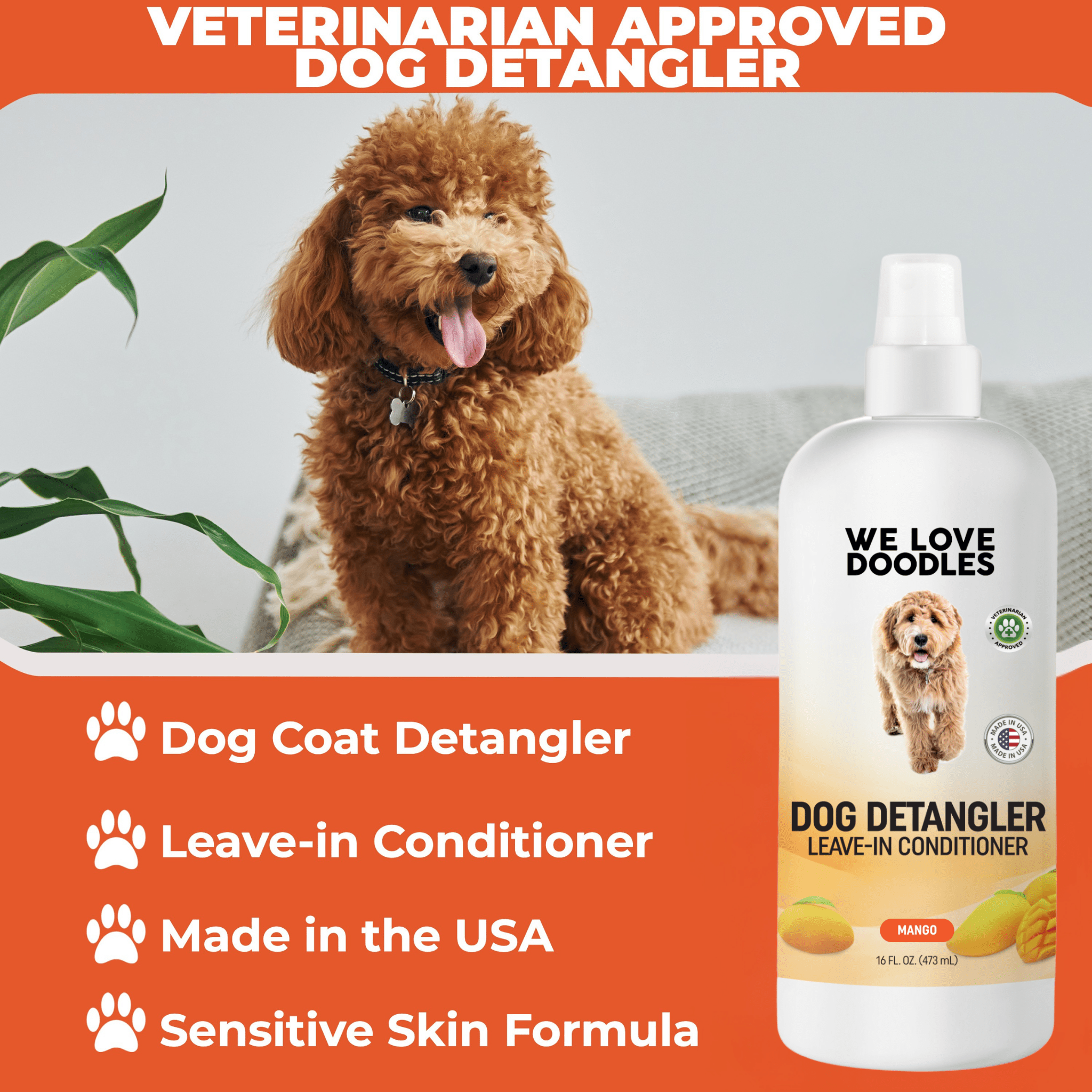 Dog Detangler Spray Bundle (Mango + Ocean Breeze) | Leave-In
