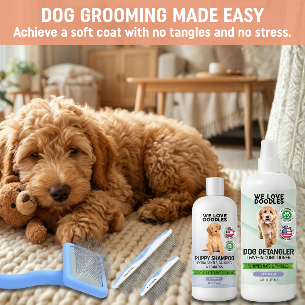 Puppy Pack - Complete Grooming Kit | Brush, Combs & Shampoo – We