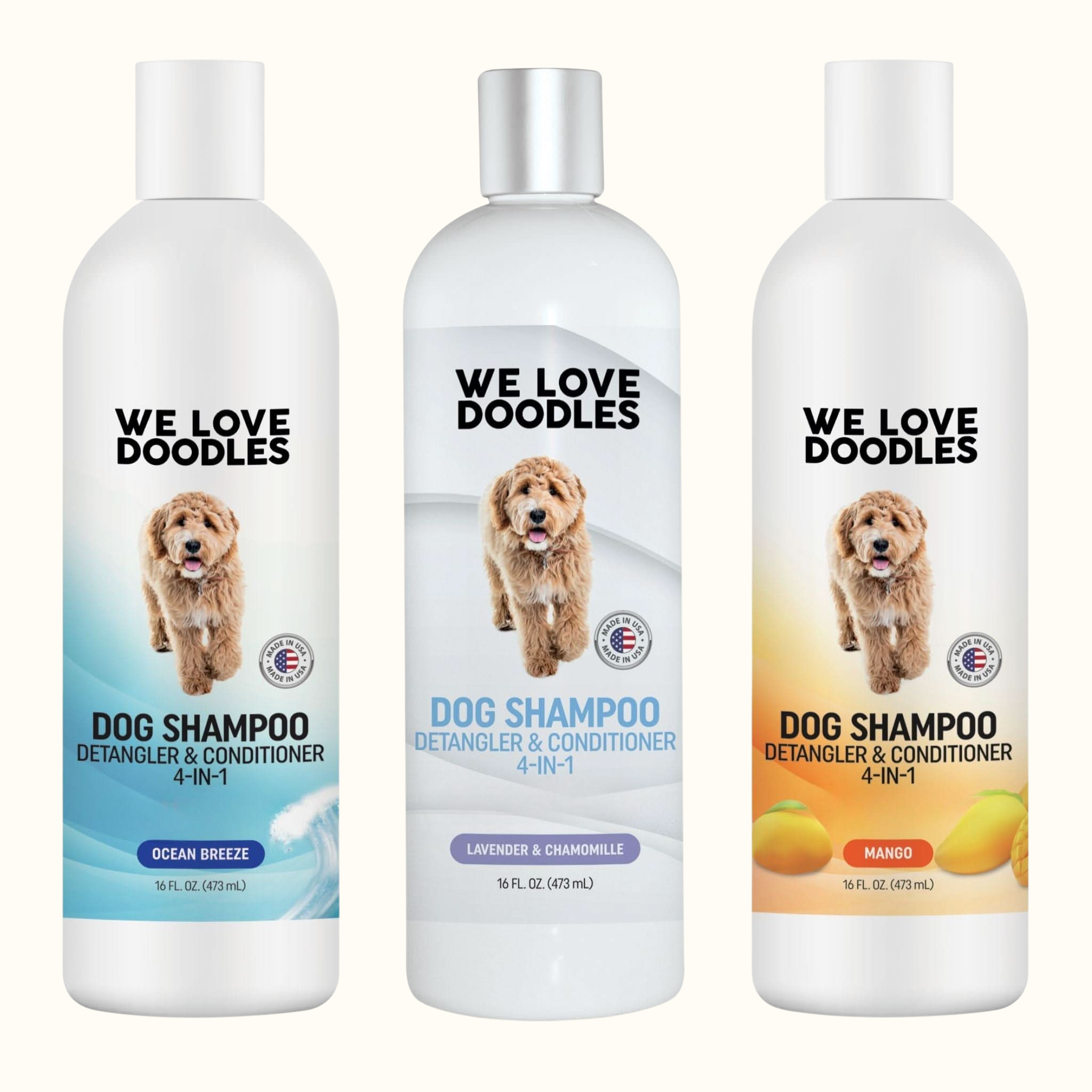 We Love Doodles Dog Shampoo Variety Pack | 3 Natural Scents