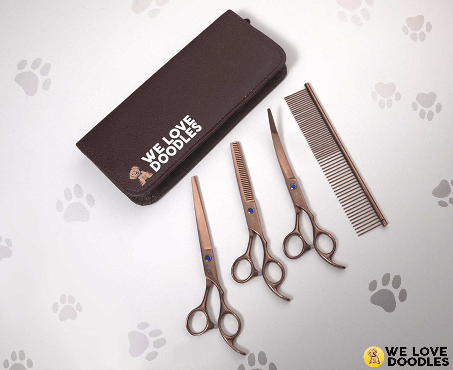 Dog Grooming Scissors Kit | Professional 4-Piece Set + Comb – We