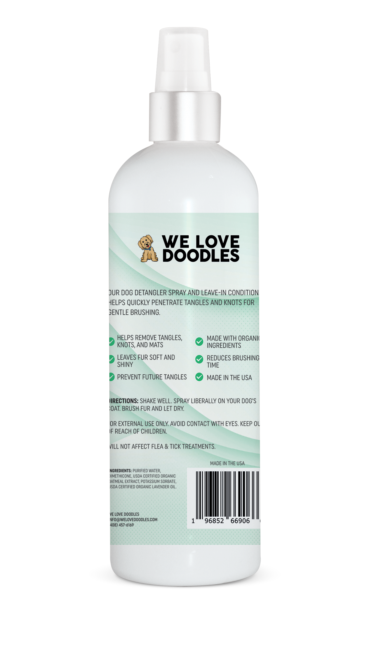 Detangler Spray Lavender Scent (2 Pack) We Love Doodles