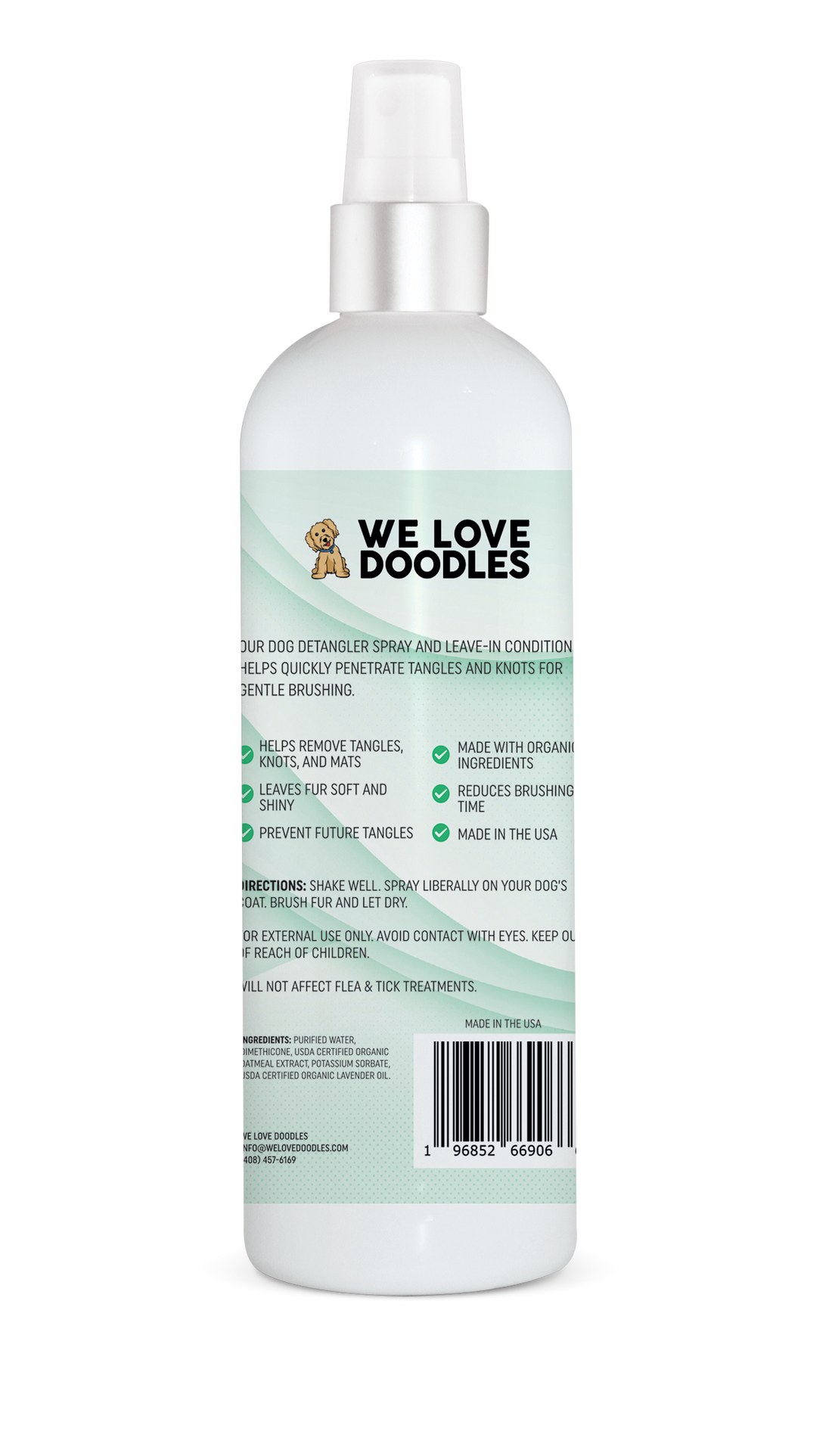 Detangler Spray Lavender Scent (2 Pack) We Love Doodles