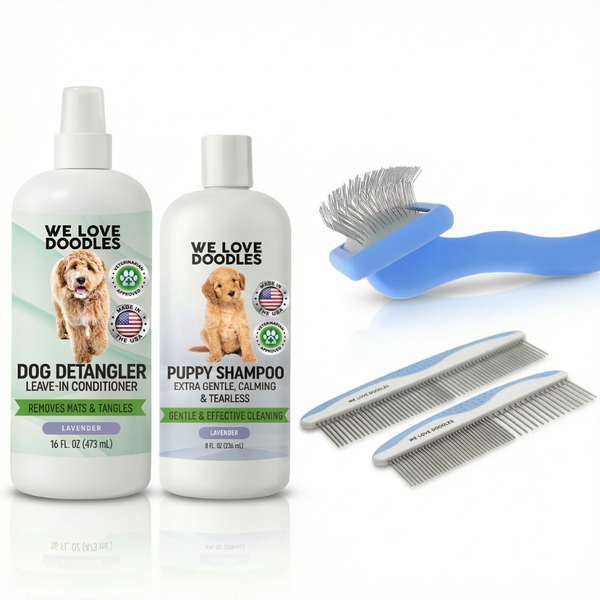 Puppy Pack - Complete Grooming Kit | Brush, Combs & Shampoo – We
