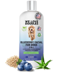 Blueberry facial cleanser for dogs that gently cleans, brightens tear stains, and moisturizes with natural ingredients.