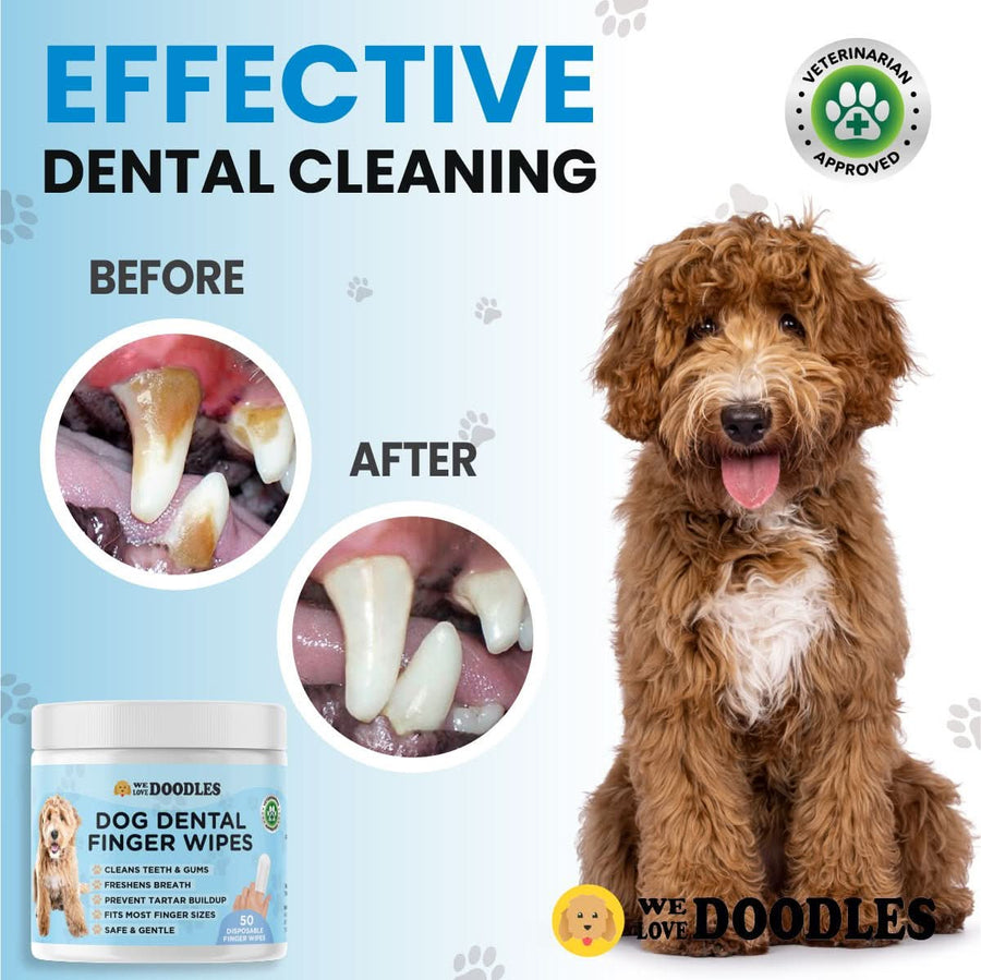 Dog Dental Finger Wipes (50 PCS) - We Love Doodles