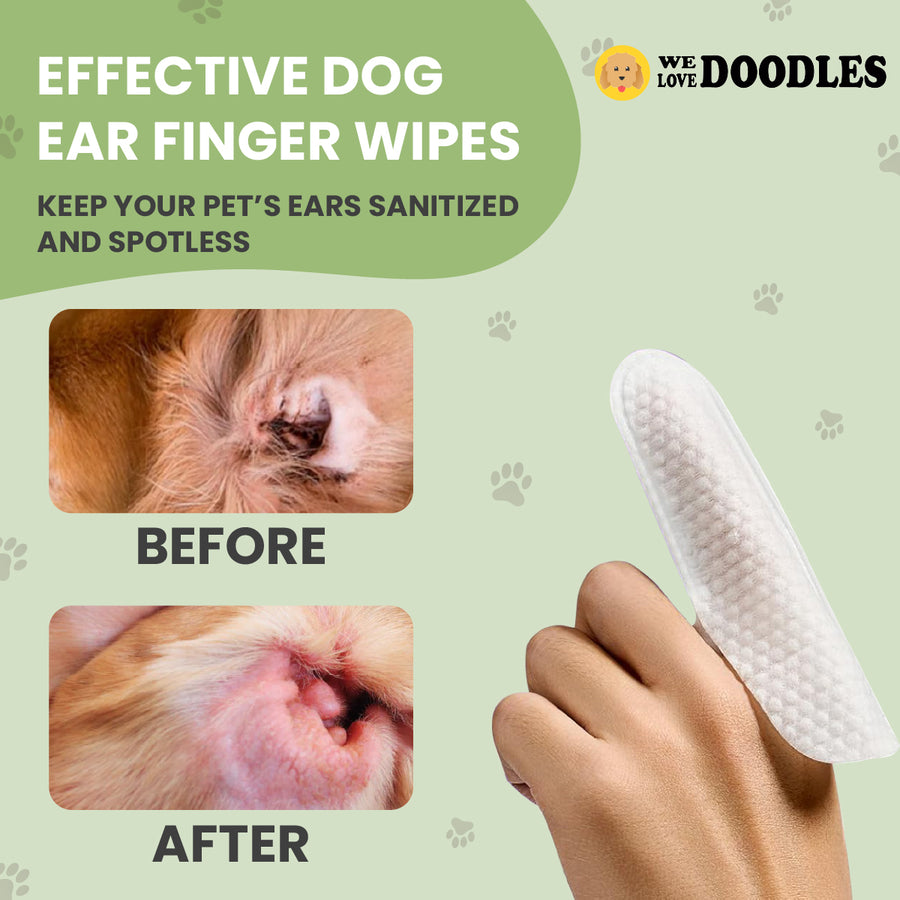 Dog Ear Finger Wipes (100 PCS)