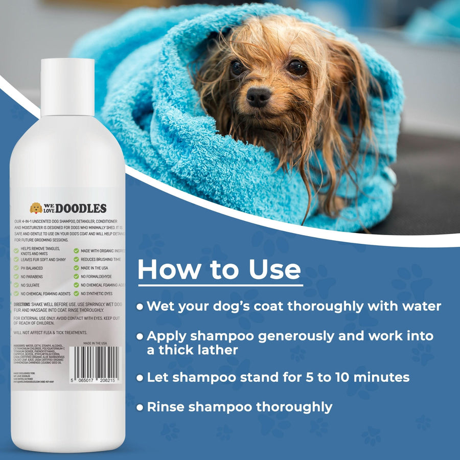Hypoallergenic Dog Shampoo (Unscented) - We Love Doodles