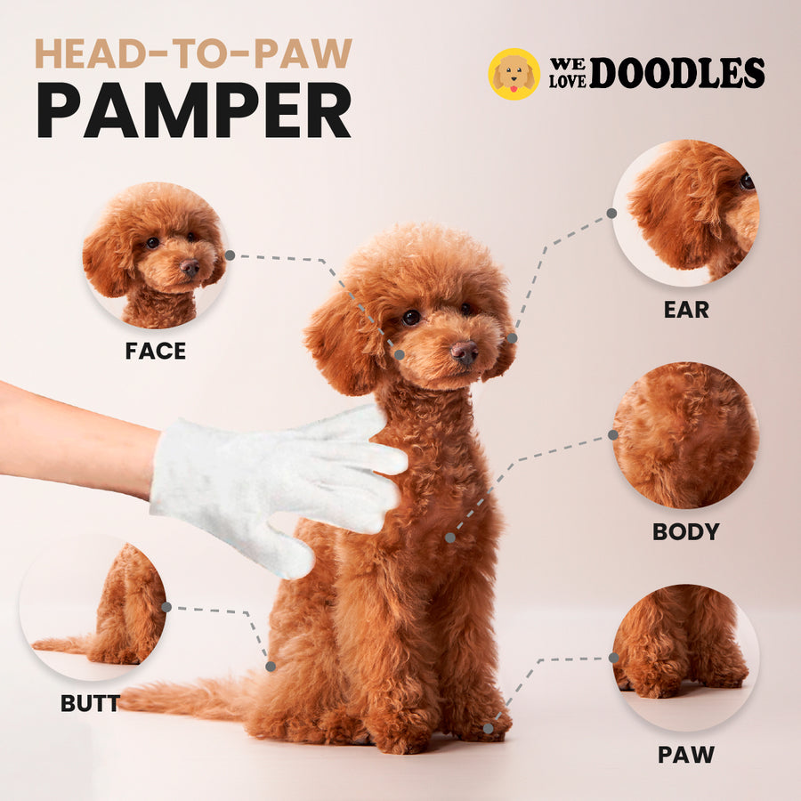 Pet Grooming Glove Wipes (6 Pack)