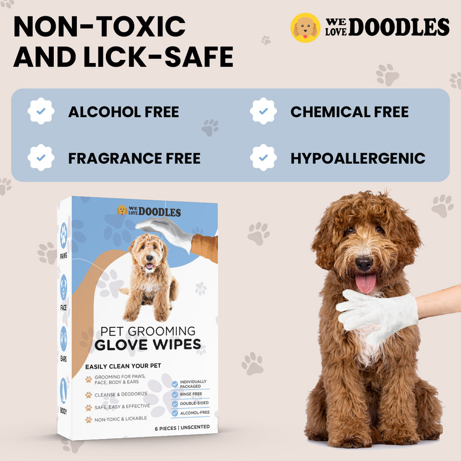Pet Grooming Glove Wipes (6 Pack)
