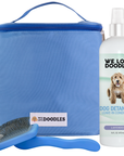 Slicker Brush & Detangler Spray Bundle & Dog Grooming Bag