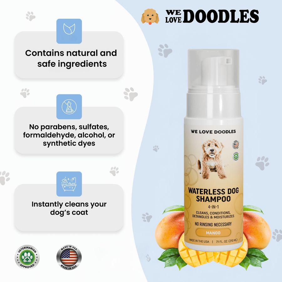 Waterless Dog Shampoo (Mango) - We Love Doodles